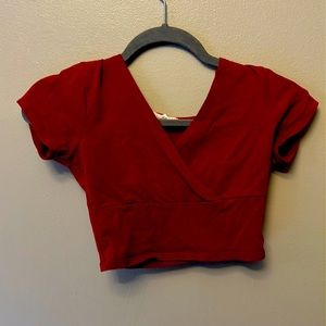 red/burgundy tee